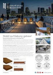 Flyer Stabil auf Kebony gebaut