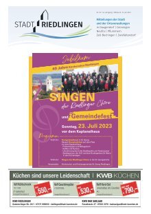 18.07.2023 Amtliches Mitteilungsblatt Riedlingen