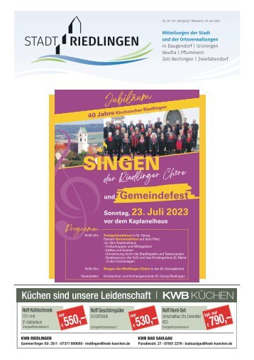 18.07.2023 Amtliches Mitteilungsblatt Riedlingen