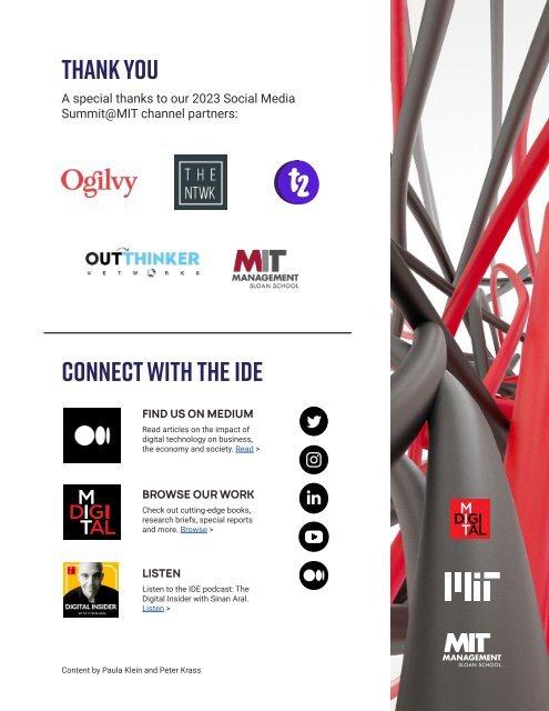 The 2023 Social Media Summit@MIT Event Report