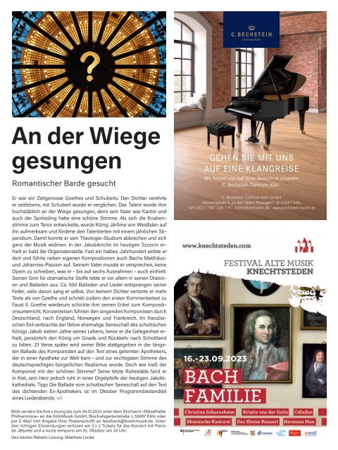 Das Magazin der Kölner Philharmonie NR. 4 / 2023