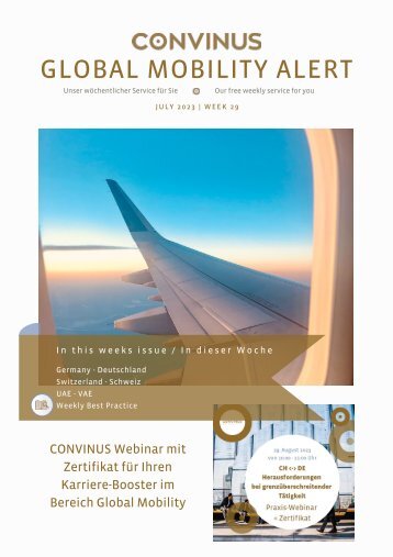 CONVINUS Global Mobility Alert - Week 29.2023