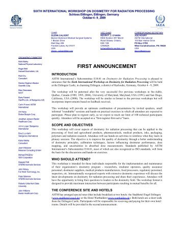 Sixth Workshop First Announcement A4 - ASTM International