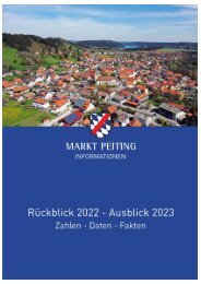 Markt Peiting - Rückblick 2022 - Ausblick 2023 - Zahlen, Daten, Fakten