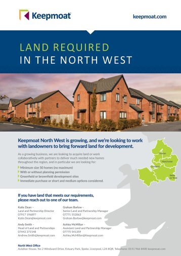 Keepmoat North West - Land Required - Digital Leaflet