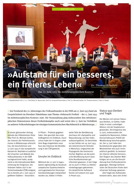 Landtagskurier, Ausgabe 5/23