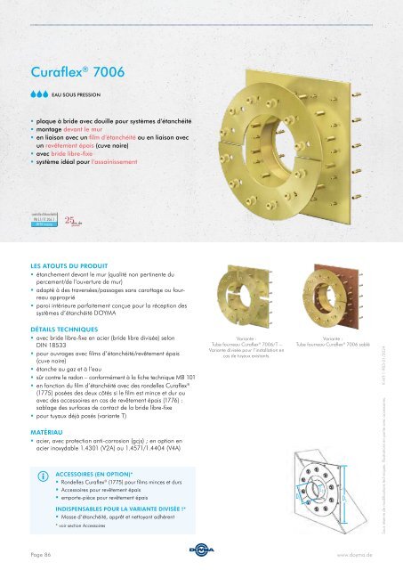 Curaflex® PRODUITS