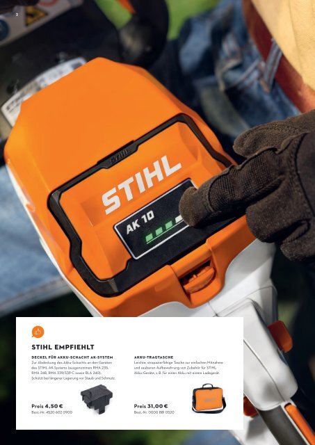 STIHL Katalog Akku-Gartengeräte AK-System - bei Deterding