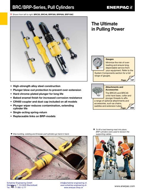 Enerpac Industrial Tools - Catalog English - Schalcher Engineering GmbH