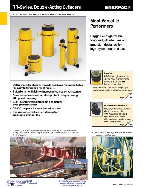 Enerpac Industrial Tools - Catalog English - Schalcher Engineering GmbH