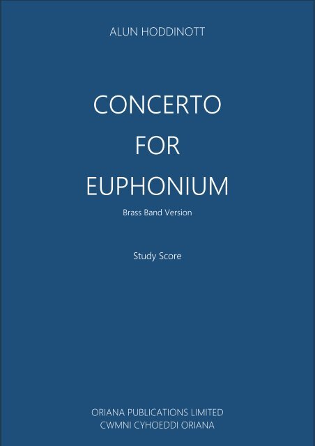 ALUN HODDINOTT - Euphonium Concerto - Brass Band Version