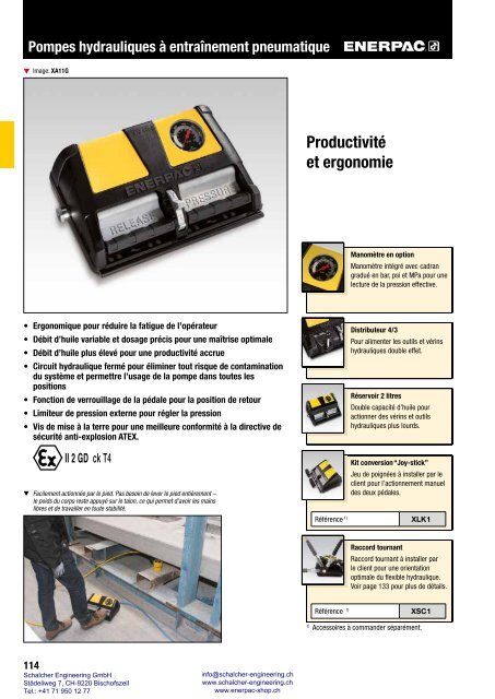 Enerpac Outillages Industriels - Catalogue Français - Schalcher Engineering GmbH