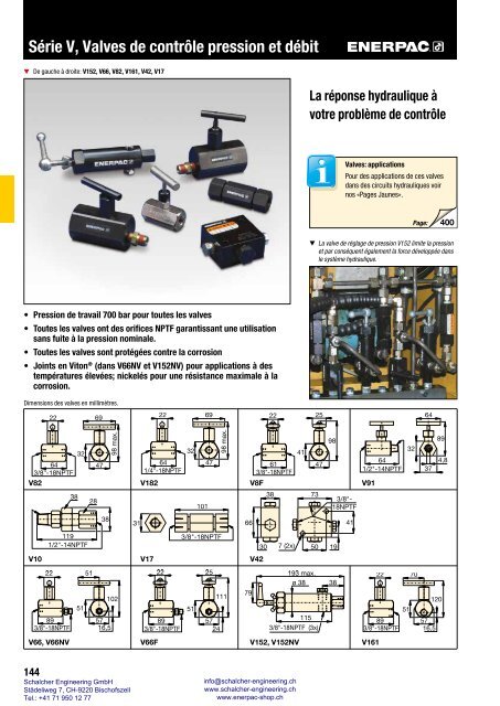 Enerpac Outillages Industriels - Catalogue Français - Schalcher Engineering GmbH