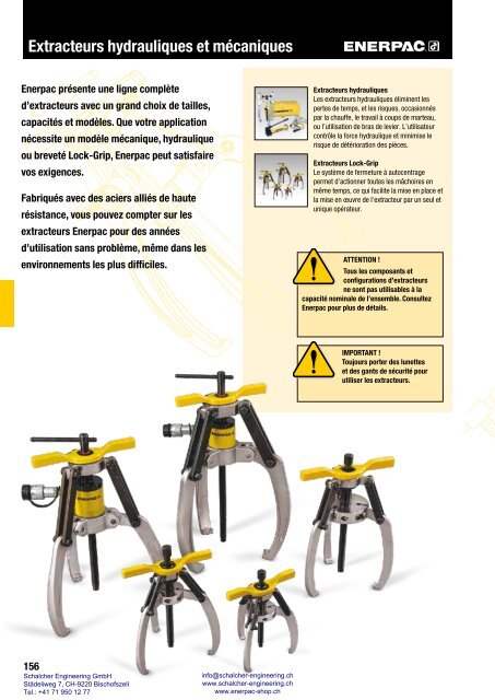 Enerpac Outillages Industriels - Catalogue Français - Schalcher Engineering GmbH