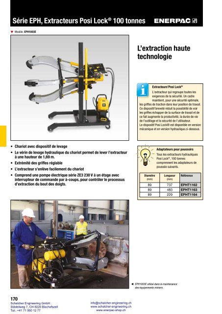 Enerpac Outillages Industriels - Catalogue Français - Schalcher Engineering GmbH