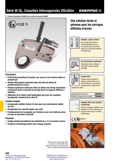 Enerpac Outillages Industriels - Catalogue Français - Schalcher Engineering GmbH