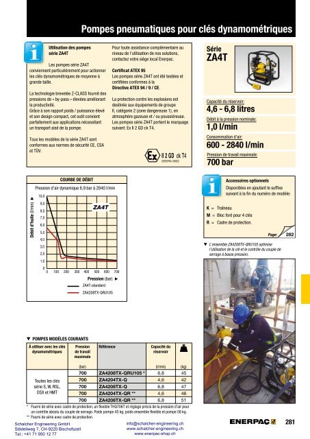 Enerpac Outillages Industriels - Catalogue Français - Schalcher Engineering GmbH