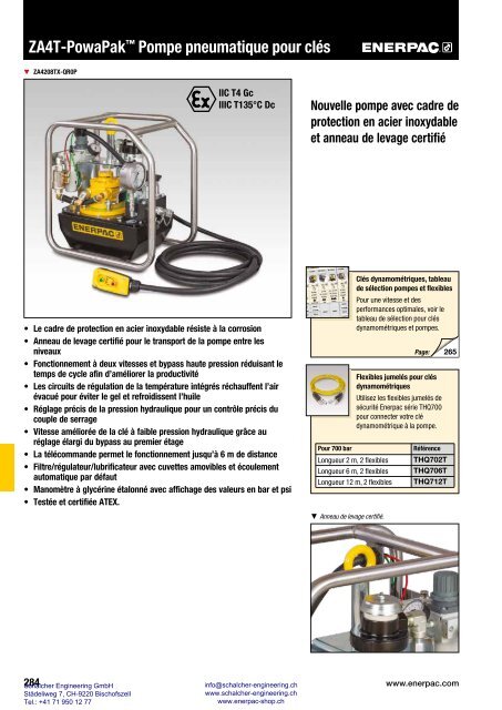 Enerpac Outillages Industriels - Catalogue Français - Schalcher Engineering GmbH