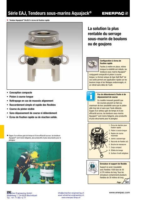 Enerpac Outillages Industriels - Catalogue Français - Schalcher Engineering GmbH