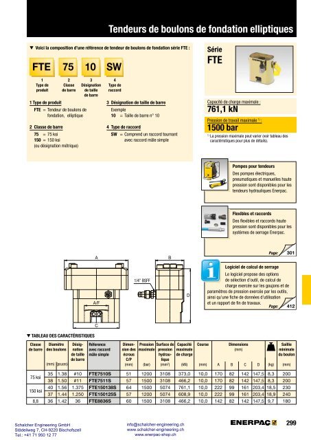 Enerpac Outillages Industriels - Catalogue Français - Schalcher Engineering GmbH