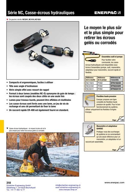 Enerpac Outillages Industriels - Catalogue Français - Schalcher Engineering GmbH