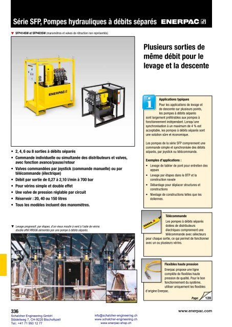 Enerpac Outillages Industriels - Catalogue Français - Schalcher Engineering GmbH