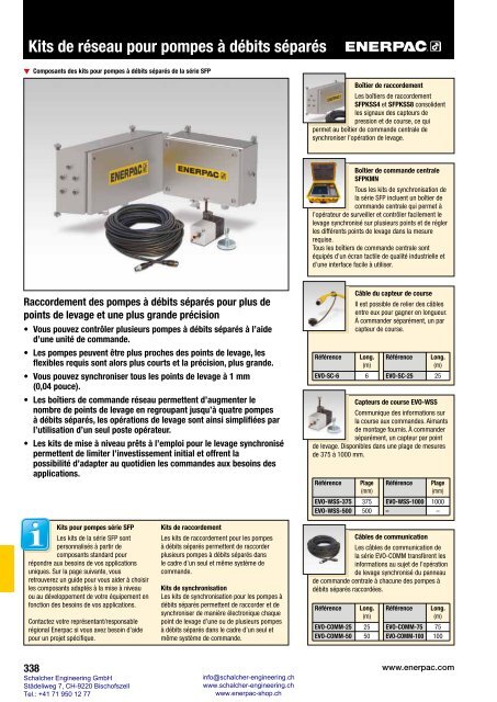 Enerpac Outillages Industriels - Catalogue Français - Schalcher Engineering GmbH