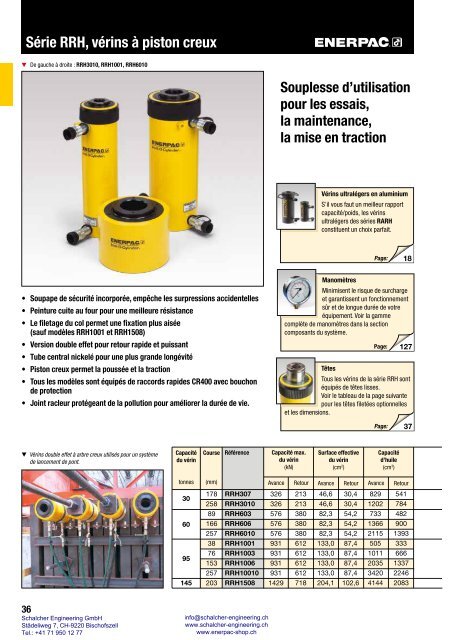 Enerpac Outillages Industriels - Catalogue Français - Schalcher Engineering GmbH