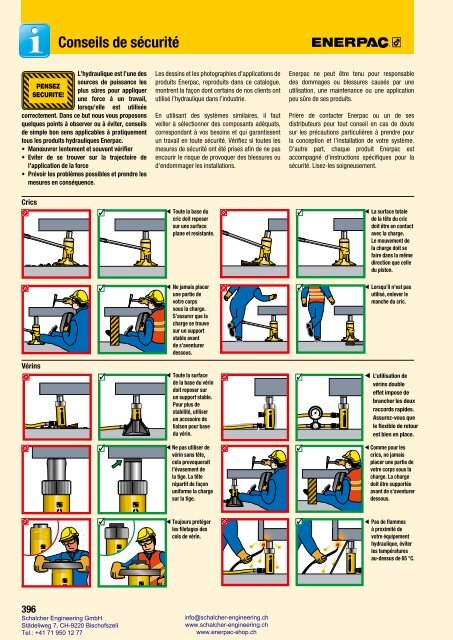 Enerpac Outillages Industriels - Catalogue Français - Schalcher Engineering GmbH