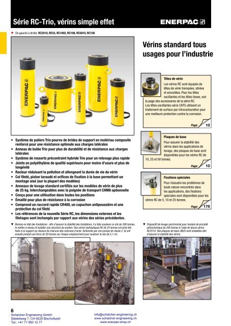 Enerpac Outillages Industriels - Catalogue Français - Schalcher Engineering GmbH