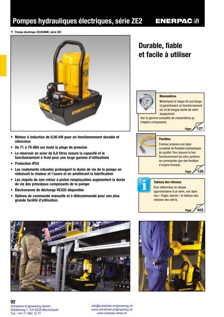 Enerpac Outillages Industriels - Catalogue Français - Schalcher Engineering GmbH