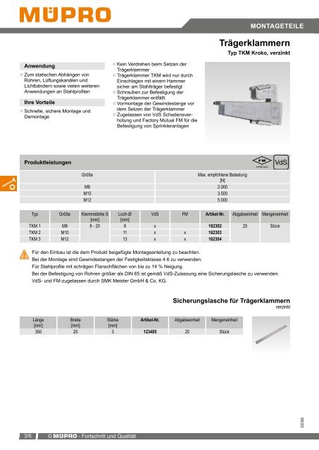 MÜPRO Sprinklerkatalog DE