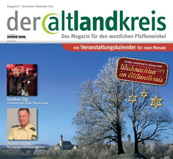 altlandkreis - Das Magazin für den westlichen Pfaffenwinkel - Ausgabe November/Dezember 2011
