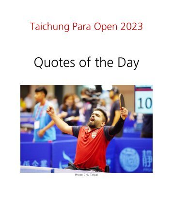 Taichung Para Open 2023