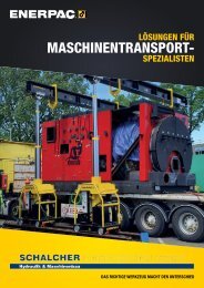 Enerpac Maschinentransport Lösungen - Schalcher Engineering GmbH