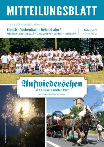 Mitteilungsblatt Nürnberg-Eibach-Reichelsdorf-Röthenbach - Ausgabe August 2023