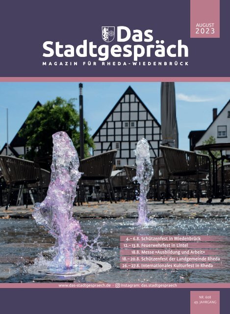 Das Stadtgespräch Ausgabe August 2023 auf Mein Rheda-Wiedenbrück