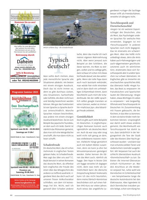 Das Stadtgespräch Ausgabe August 2023 auf Mein Rheda-Wiedenbrück