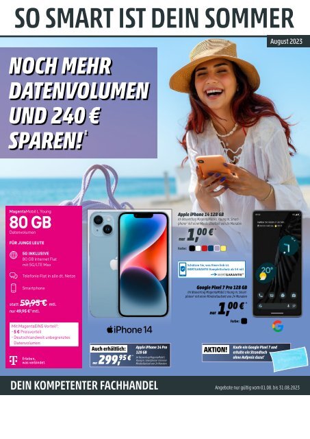 Telekom Monatsflyer August 2023