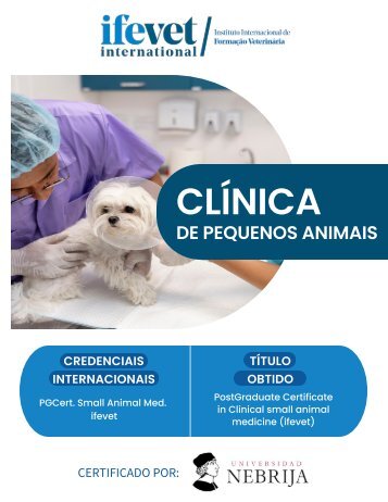 PORTUGAL Folleto pós-graduação em Clinica de Pequenos Animais ifevet - Nebrija 