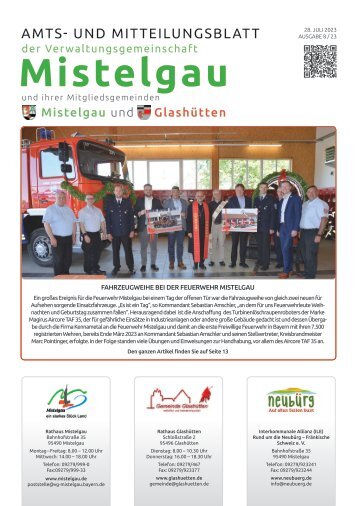 Amts- und Mitteilungsblatt Mistelgau August 2023