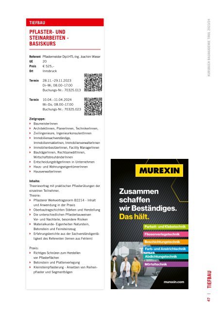 Bauakademie_Tirol_Kursprogramm 2023-24