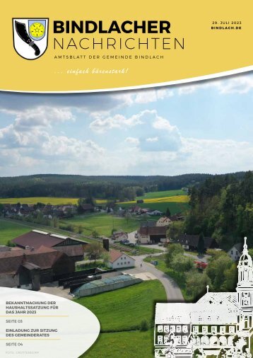 Bindlacher Nachrichten - Ausgabe 29.07.2023