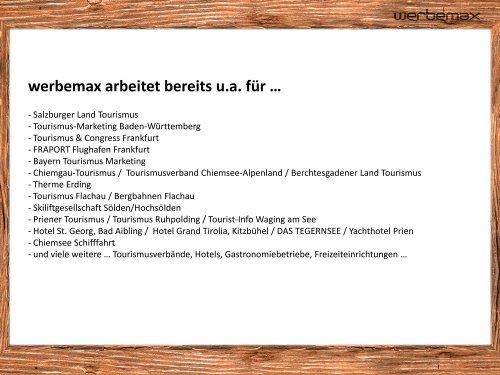 werbemax Ideen für Hotels