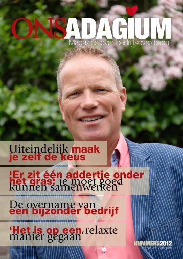 OnsAdagium Magazine 5-2012