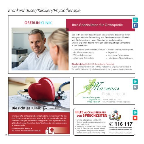Gesundheitswegweiser Potsdam und Umgebung 2023/24