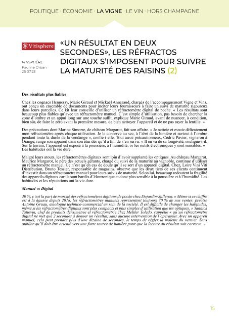 PANORAMA DE PRESSE - 26.07.23