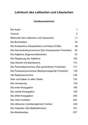 Lehrbuch des Lettischen und Litauischen