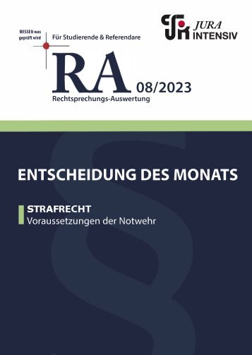 RA 08/2023 - Entscheidung des Monats