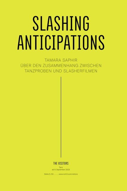 Festivalkatalog der Ruhrtriennale 2023